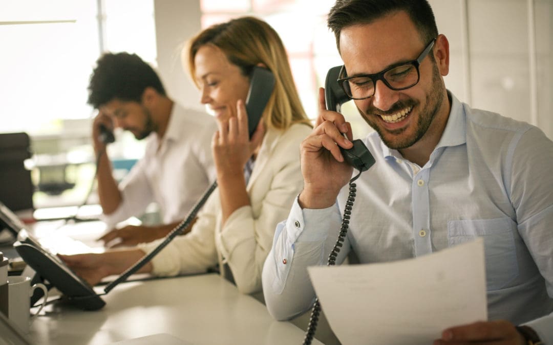 business people on phone